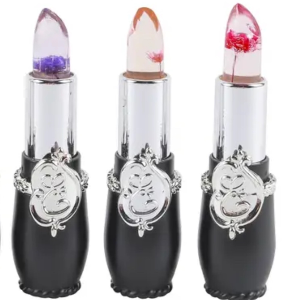 NEW! Moisturizing Color Changing Jelly Lipstick with a Dried Flower Inside!